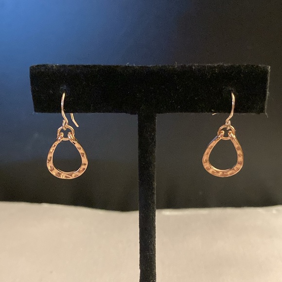 NWOT - Rose Goldtone Horseshoe Style Fringed Pendant and Matching Earring Set - Picture 12 of 12